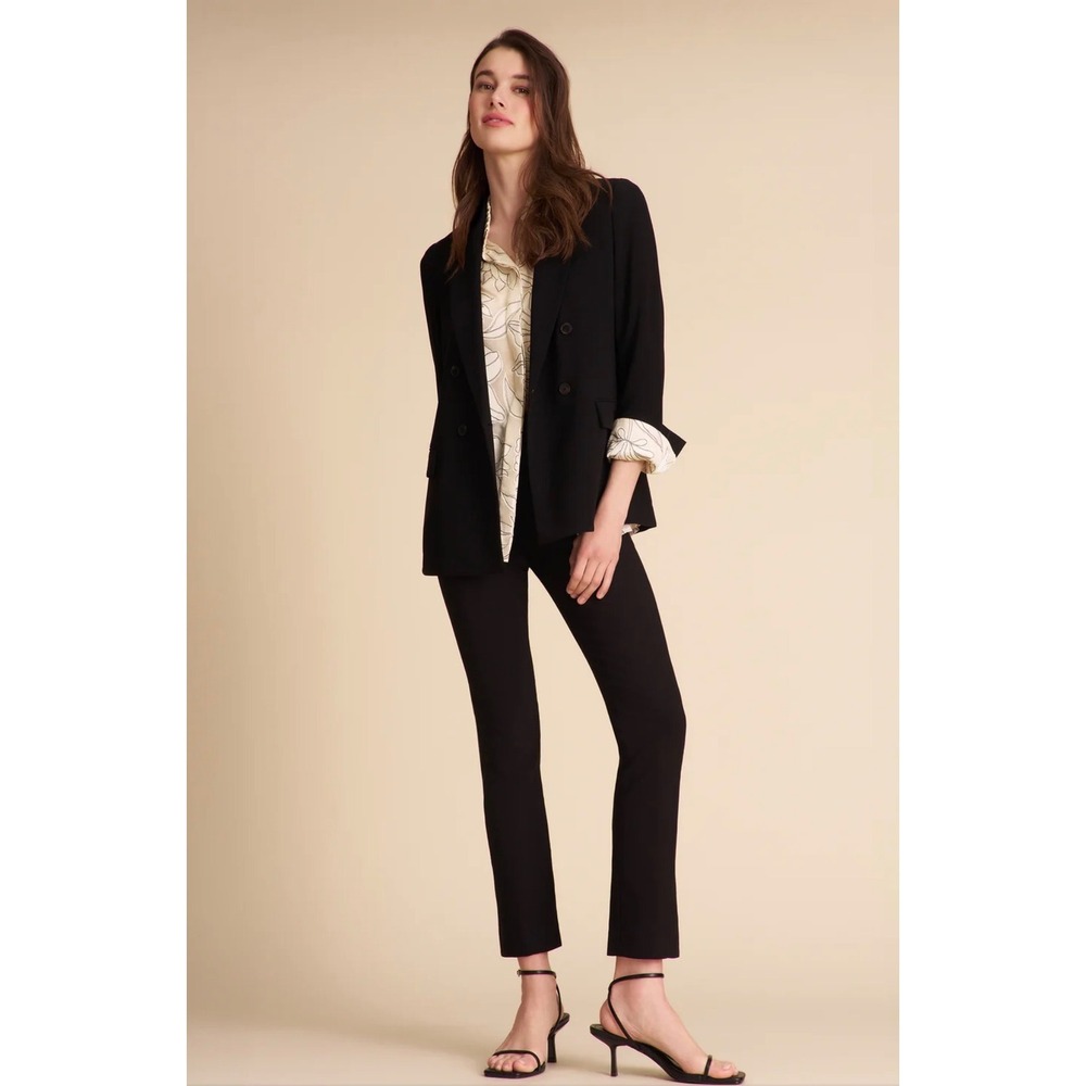 M.M.LaFleur Foster Pants Womens 6 Black High Rise Side Zip Career Office